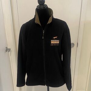 Kicking horse resort Golden BC black fleece zip up sweater size medium unisex